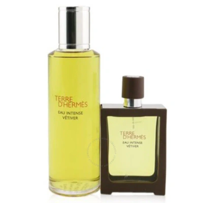 Hermes - Terre D' Eau Intense Vetiver Coffret: Eau De Parfum Spray 30ml + Refill 125ml  2pcs In Green