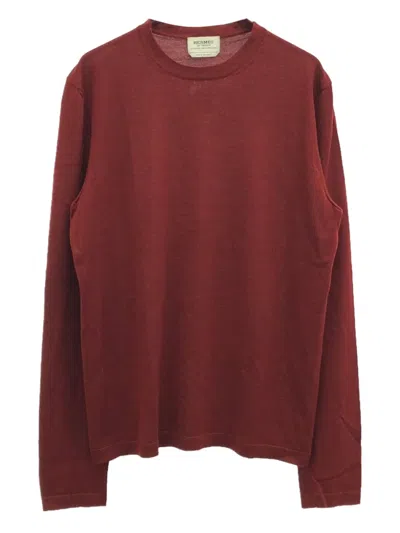 Pre-owned Hermes 00's Fine-knit Sweater In Red