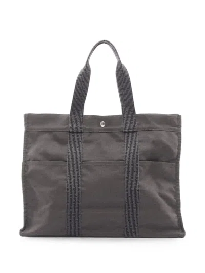 Pre-owned Hermes 00s Yale Line Gm Tote Bag In Gray