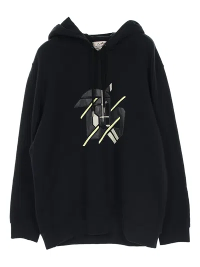 Pre-owned Hermes 10's Logo-patch Hoodie
