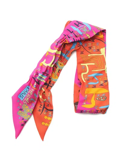 Pre-owned Hermes 1001h Scarf In Orange