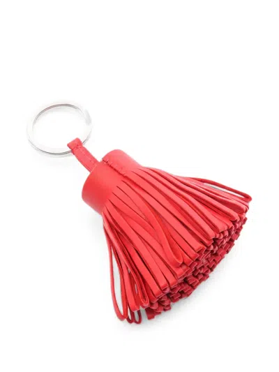Pre-owned Hermes 10s Carmen Key Ring In Red