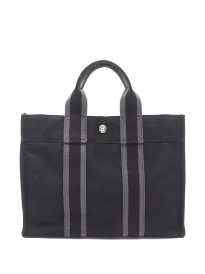 Pre-owned Hermes 10s Fool Toe Pm Tote Bag In Black