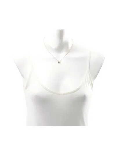 Pre-owned Hermes 10s Logo-pendant Chain Necklace In Pink