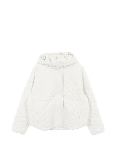 Pre-owned Hermes 10s Quilted Hooded Jacket In Neutral