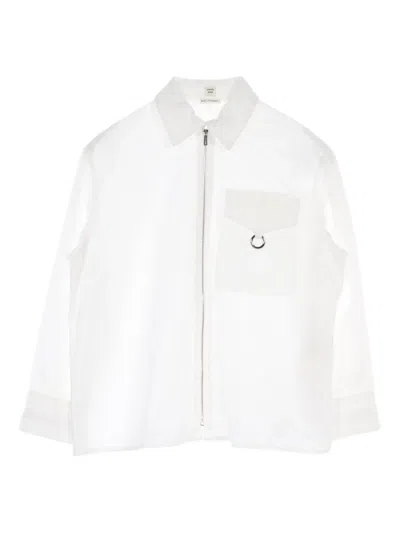 Pre-owned Hermes 10s Series Button Zip Shirt In White