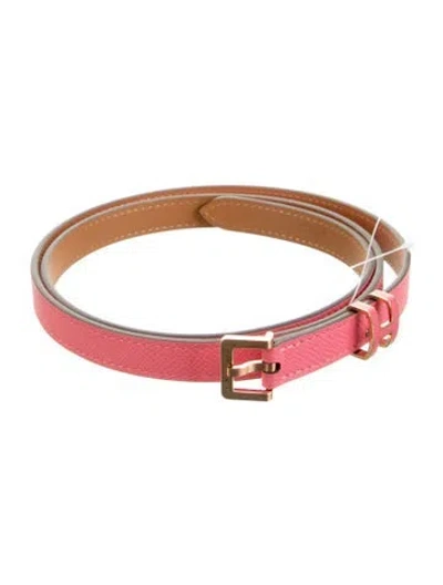 Pre-owned Hermes 13 Mm 2023 H Belt In Pink