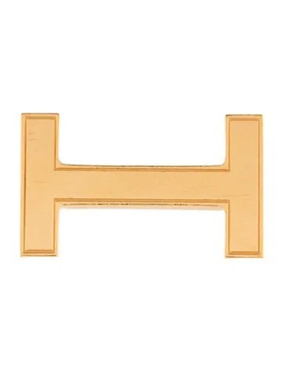 Pre-owned Hermes 13 Mm Focus Buckle In Gold