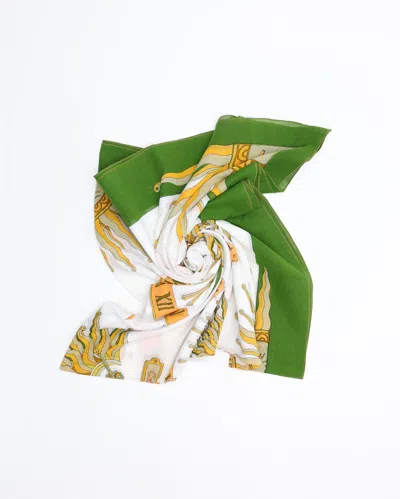 Pre-owned Hermes Hermès 140 Capri Cotton Scarf
