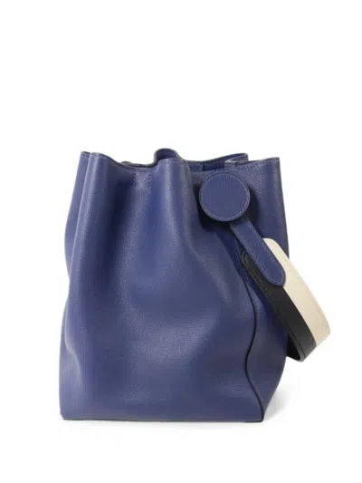Hermes 17 Licol Bucket Bag In Blue