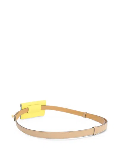 Pre-owned Hermes 18 Kelly Pocket Belt Bag In Neutral