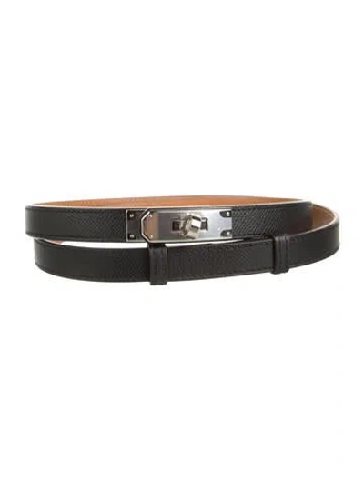 Pre-owned Hermes 18 Mm 2020 Kelly Belt In Black