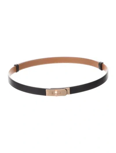 Pre-owned Hermes 18 Mm 2023 Kelly Belt In Black