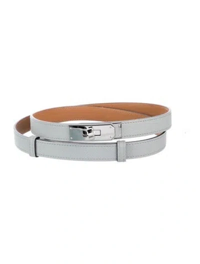 Pre-owned Hermes 18 Mm 2023 Kelly Belt In Grey