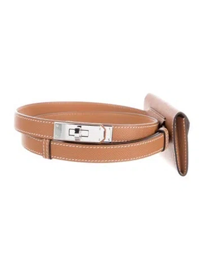 Pre-owned Hermes 18 Mm 2023 Kelly Belt Kit In Neutral