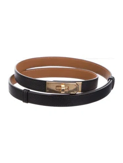 Pre-owned Hermes 18 Mm 2024 Kelly Belt In Black