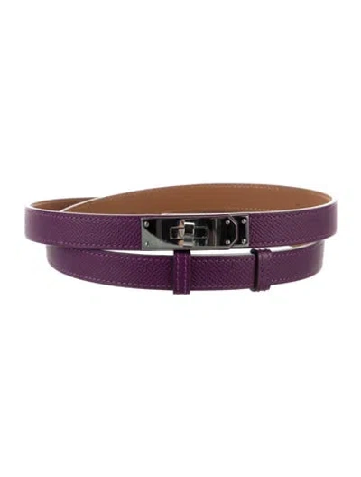Pre-owned Hermes 18 Mm 2024 Kelly Belt In Purple