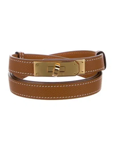 Pre-owned Hermes 18 Mm 2024 Kelly Belt W/ Tags In Brown
