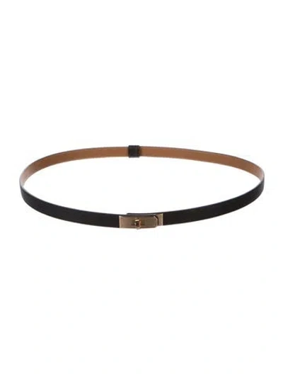 Pre-owned Hermes 18 Mm 2025 Kelly Belt In Black