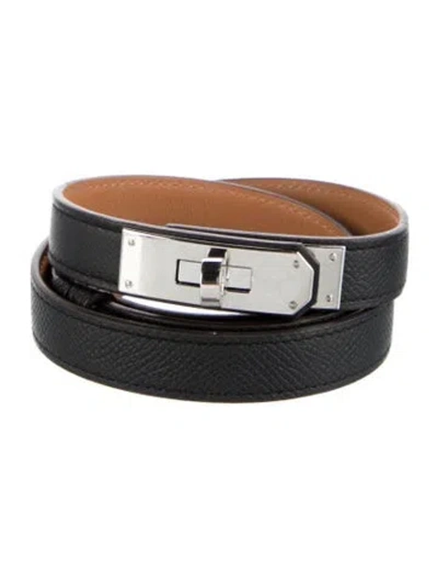 Pre-owned Hermes 18 Mm 2025 Kelly Belt In Black
