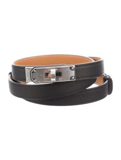 Pre-owned Hermes 18 Mm 2025 Kelly Belt In Black
