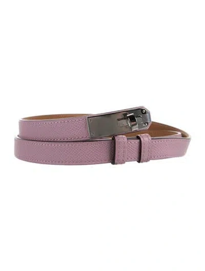 Pre-owned Hermes 18 Mm 2025 Kelly Belt In Pink