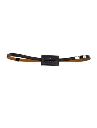 Pre-owned Hermes 18 Mm Epsom Leather Kelly Belt In Black