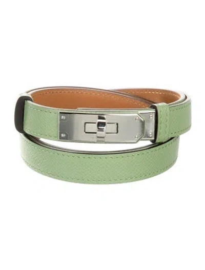Pre-owned Hermes 18 Mm Epsom Leather Kelly Pocket Belt In Multi