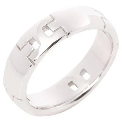 Pre-owned Hermes Hermès 18ct White Gold Hercules Band Ring