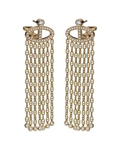 Pre-owned Hermes Hermès 18k 1.41 Ct. Tw. Diamond Earrings (authentic Pre-loved)