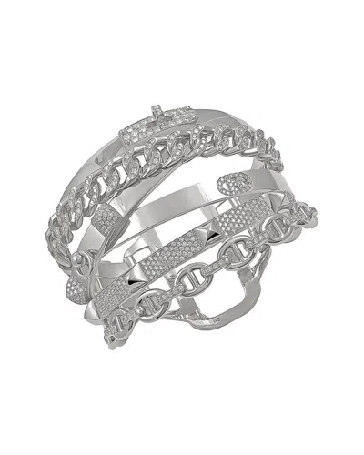 Pre-owned Hermes Hermès 18k 4.73 Ct. Tw. Diamond Alchemie Bangle (authentic Pre-loved)