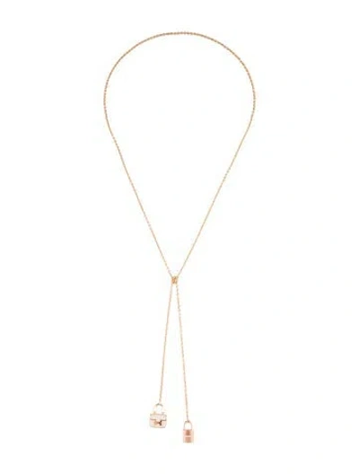 Pre-owned Hermes 18k Amulettes Constance Long Necklace, 21" In Multi