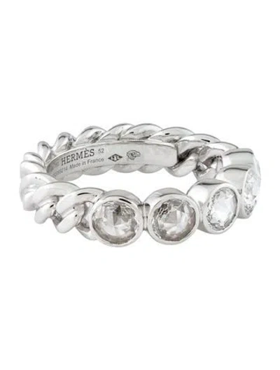 Pre-owned Hermes 18k Boucle Sellier On The Rocks Ring In Multi