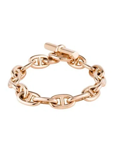 Pre-owned Hermes 18k Chaine D'ancre Bracelet, Medium Model, 6.75" In Multi