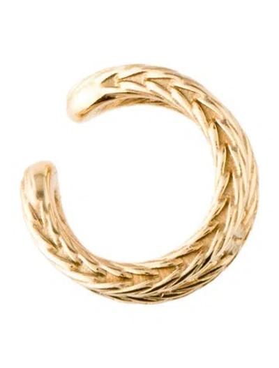 Pre-owned Hermes 18k Chaine D'ancre Danae Single Ear Cuff In Multi