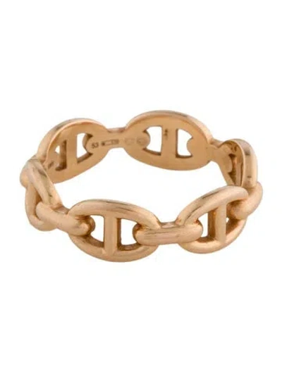 Pre-owned Hermes 18k Chaine D'ancre Enchainee Ring In Multi