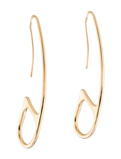 Pre-owned Hermes 18k Chaine D'ancre Punk Earrings In Multicolor