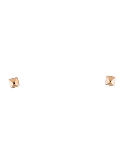 Pre-owned Hermes 18k Clou D'h Earrings In Multi