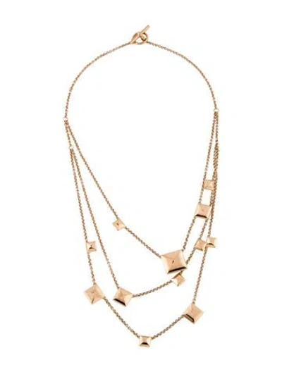Pre-owned Hermes 18k Clou D'h Multi-strand Necklace, 17"