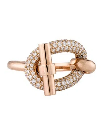 Pre-owned Hermes 18k Diamond Adage Ring In Multi