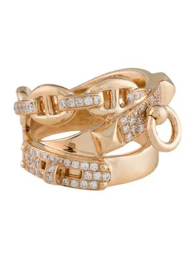 Pre-owned Hermes 18k Diamond Alchimie Ring In Multi