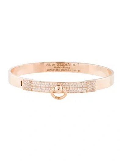 Pre-owned Hermes 18k Diamond Collier De Chien Bracelet, Small Model, 6" In Multi