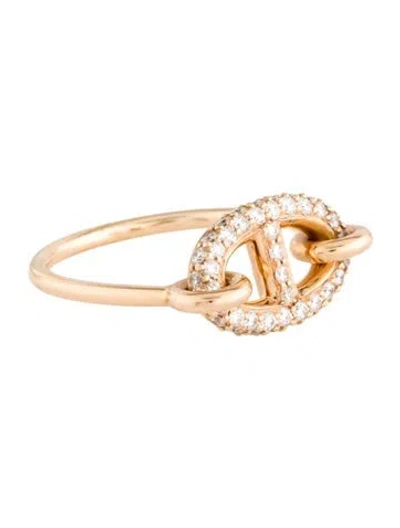 Pre-owned Hermes 18k Diamond Farandole Ring In Multi