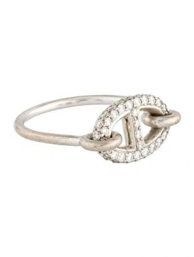 Pre-owned Hermes 18k Diamond Farandole Ring In Multi