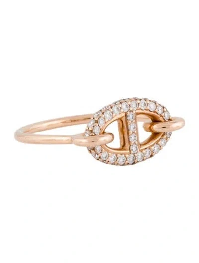 Pre-owned Hermes 18k Diamond Farandole Ring In Multi