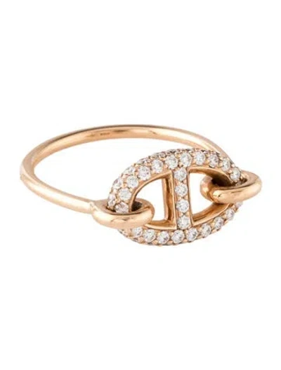 Pre-owned Hermes 18k Diamond Farandole Ring In Multicolor