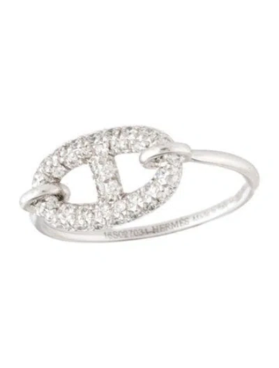Pre-owned Hermes 18k Diamond Farandole Ring In Multicolor
