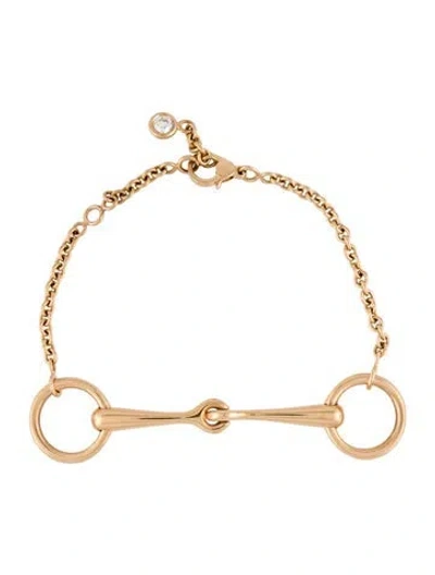 Pre-owned Hermes 18k Diamond Filet D'or Bracelet, 5.75" In Multi