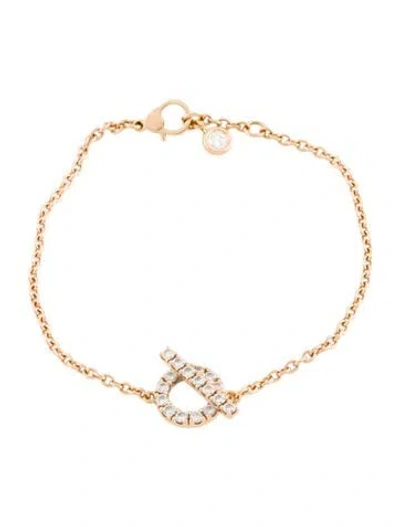 Pre-owned Hermes 18k Diamond Finesse Bracelet, 6" In Multi