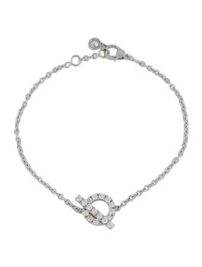 Pre-owned Hermes 18k Diamond Finesse Bracelet, 6.25" In Multi
